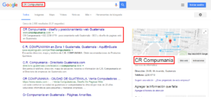 SEO en guatemala - cr compumania posicionamiento en google